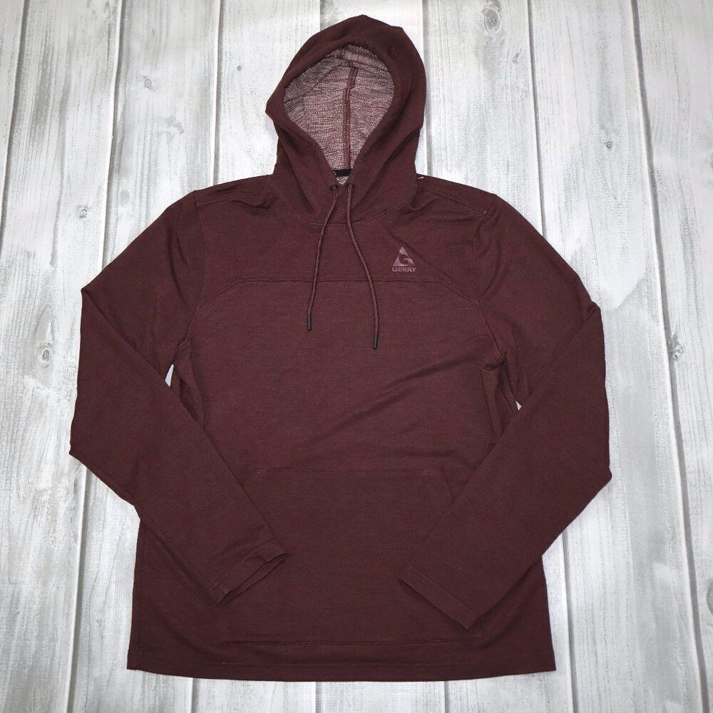Gerry Men's Fleece Performance Hoodie (Maroon, Medium)